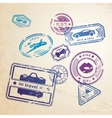 Grunge stamps design elements vector image