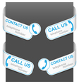 Left and right side signs - contact us vector image