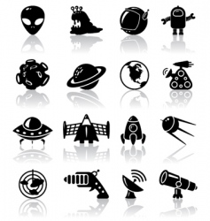 Space icons vector image