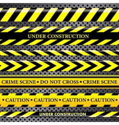 Set of danger and police lines Set of danger and police lines vector image