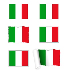 Italy flag set vector image