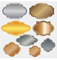 Set of framed labels vector image