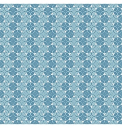 Seamless pattern with circles and abstract flowers vector image