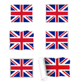 United Kingdom flag set vector image