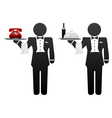 Room service waiter vector image