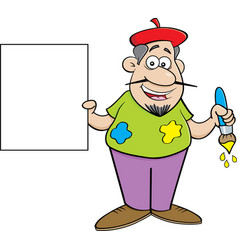 Cartoon painter Royalty Free Vector Image - VectorStock