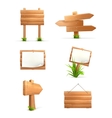 Wooden signs set vector image
