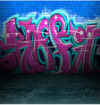 Graffiti wall urban street art painting vector image