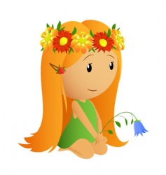 Little girl vector image
