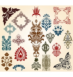 Floral motifs vector image
