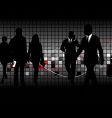 Business silhouettes vector image