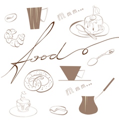 Inscription food vector image