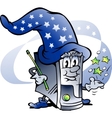 Hand-drawn of an Wizard Computer Repairman vector image