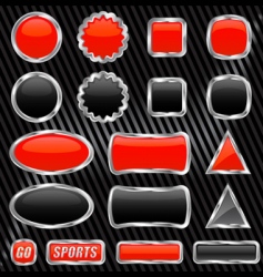 Chrome graphic elements vector image