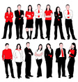 Business people silhouettes set vector image