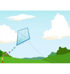 Kite flying vector image