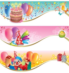 Birthday banners vector image