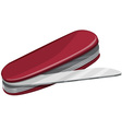 Survival knife on white vector image