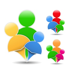 Abstract Family Icon vector image