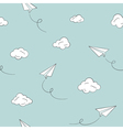 Paper plane seamless background Paper plane seamless background vector image