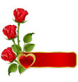 Roses and hearts design vector image