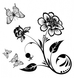 Floral design vector image