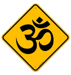 Om Yellow Sign vector image