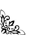Floral corner pattern vector image