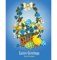 Easter greeting card vector image
