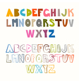 Funny Alphabet Sets Colorful and Outlined vector image