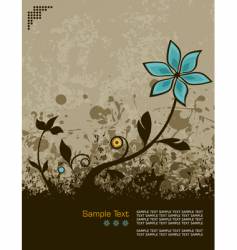 Floral grunge background vector image
