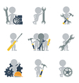 Flat people mechanics vector image