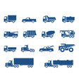 Trucks icons vector image