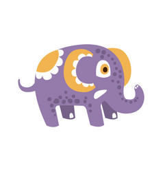 Adorable cartoon elephant character posing Adorable cartoon elephant character posing vector image