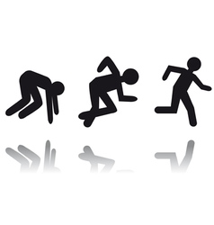 Running man icon vector image
