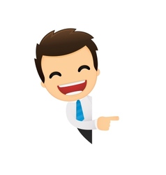 Funny cartoon office worker vector image