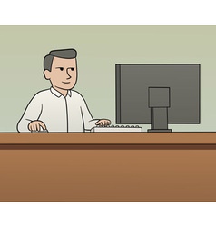 White collar worker vector image
