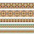 Cross-stitch ethnic Ukraine pattern vector image