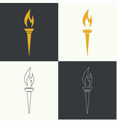 Icon of torch vector image