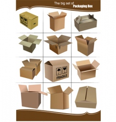 Set of boxes vector image