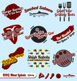 BBQ Meat Labels vector image