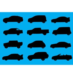 Cars silhouettes part 4 vector image