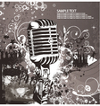 Concert poster with microphone vector image