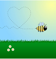 Bee in love vector image
