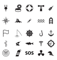 Set of icons on the theme of fishing and the sea vector image