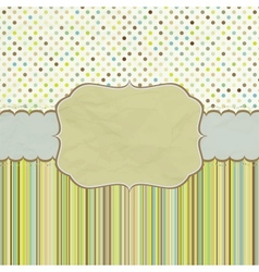 Vintage Polka Dots Card vector image