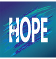 Hand of hope encouragement Support moral vector image