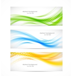 Set of wavy banners vector image