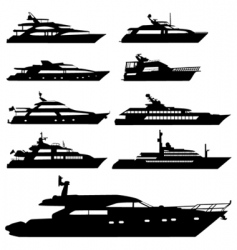 Motor yacht vector image