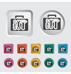 Tool box single icon vector image